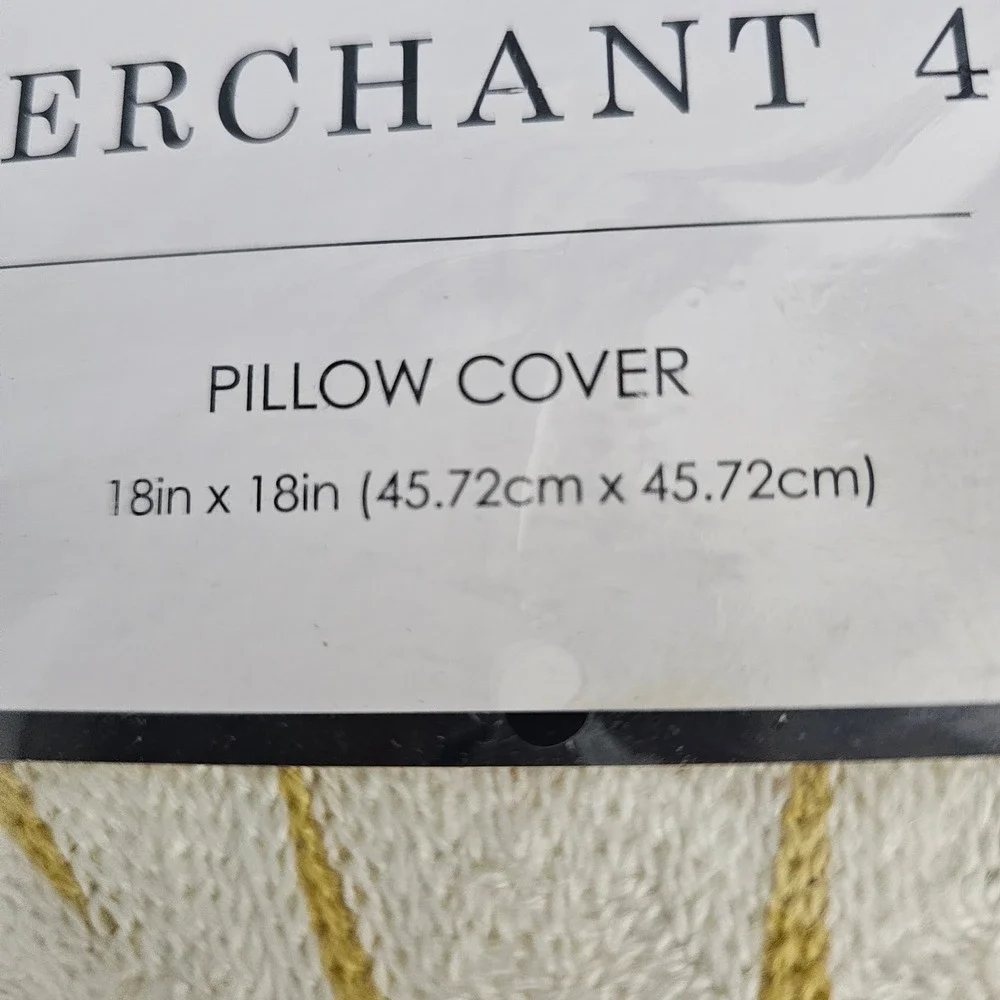 Merchant 41 Yellow Floral Damask Pillow Cover‎ 18x18 Square New